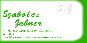 szabolcs gabner business card